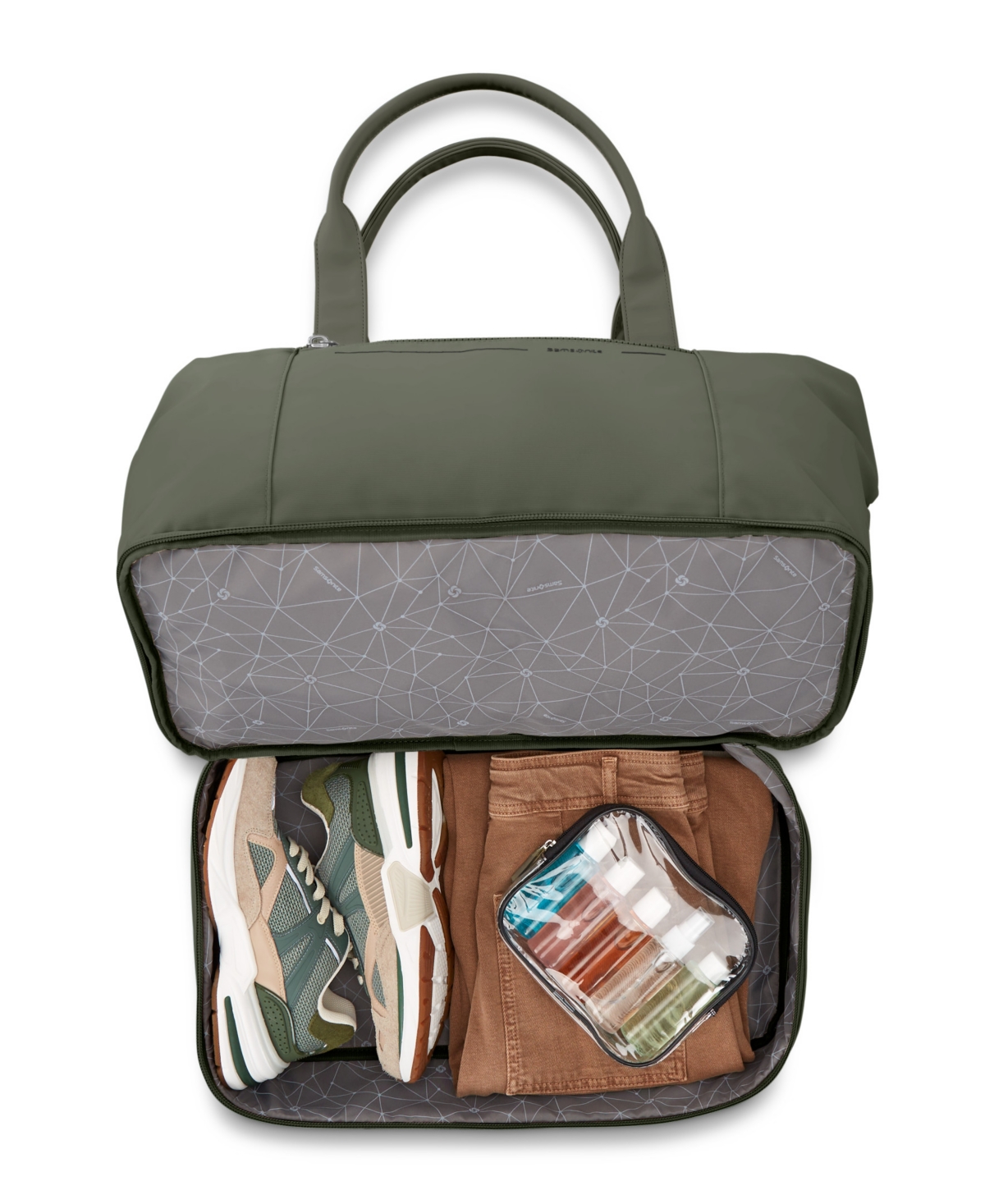Samsonite Drop Bottom 19" Weekender Duffel In Green