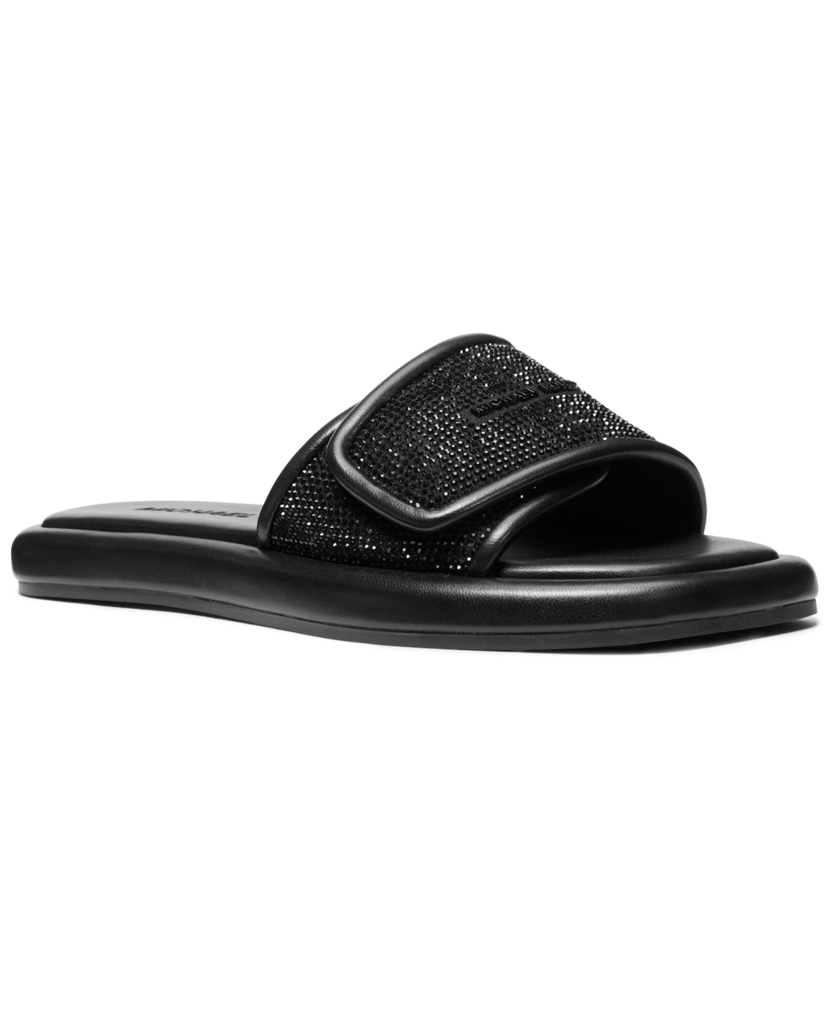 Michael Kors Suki Embellished Slide Sandal In Black