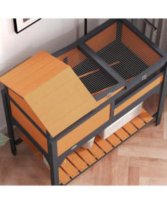 Tortoise Habitat with Adjustable Lamp Holder, Storage Shelf,