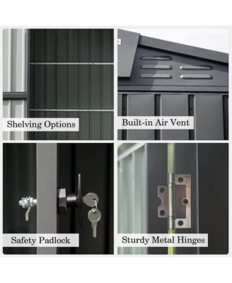 8-ft x 10-ft Galvanized steel Storage Shed