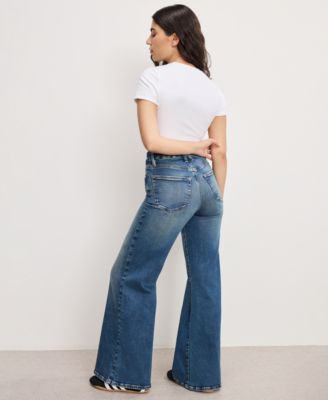Soft Tech Good Petite Wide-Leg Jeans