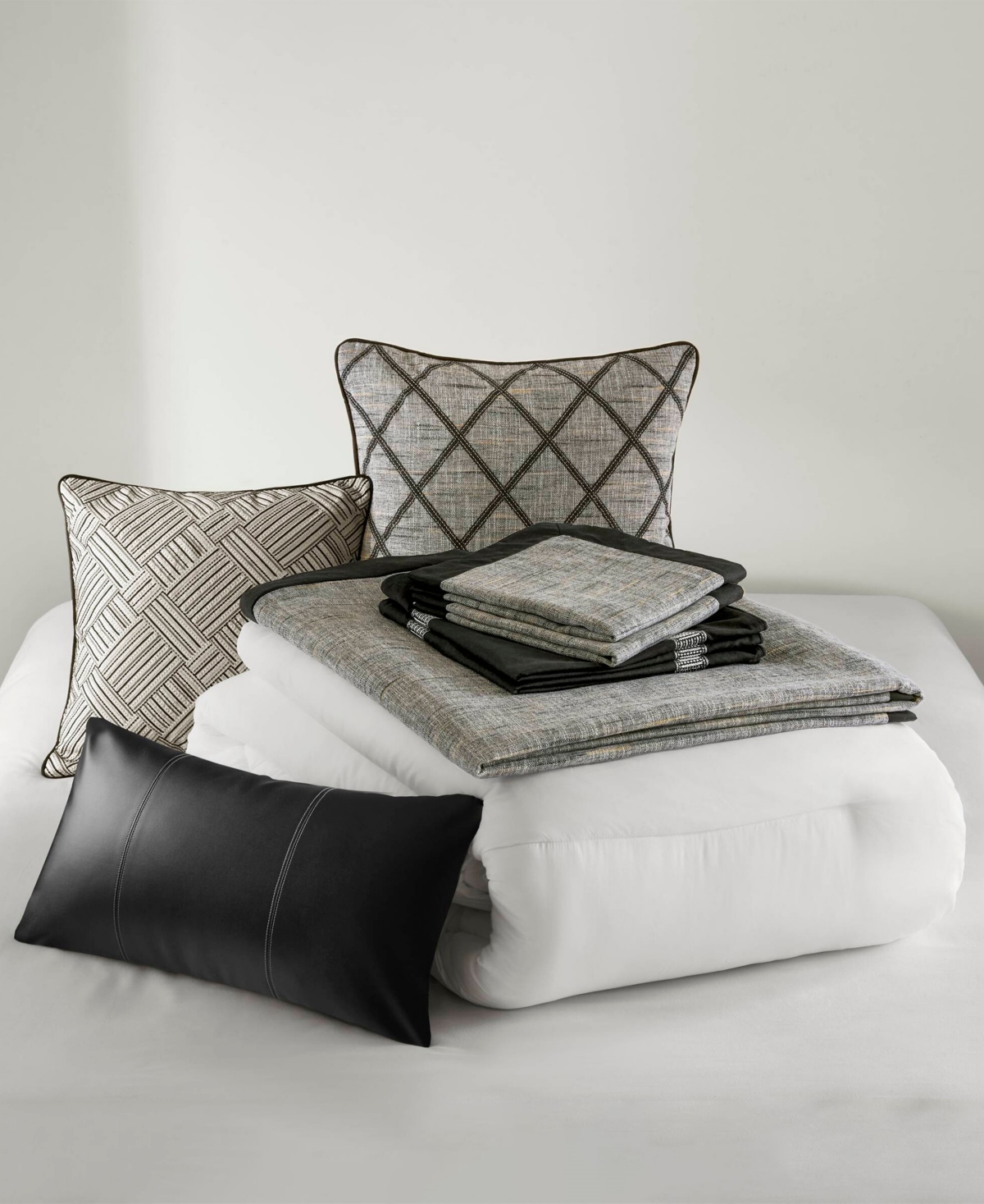 Madison Park Signature Reed Jacquard 9-pc. Comforter Set, King In Gray