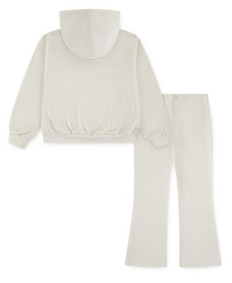 Girls' 4-6X Hoodie and Velour Flared Leggings, 2-Piece Set