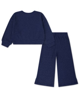 Girls' 2T-6X Waffle Knit Top and Pants, 2-Piece Set
