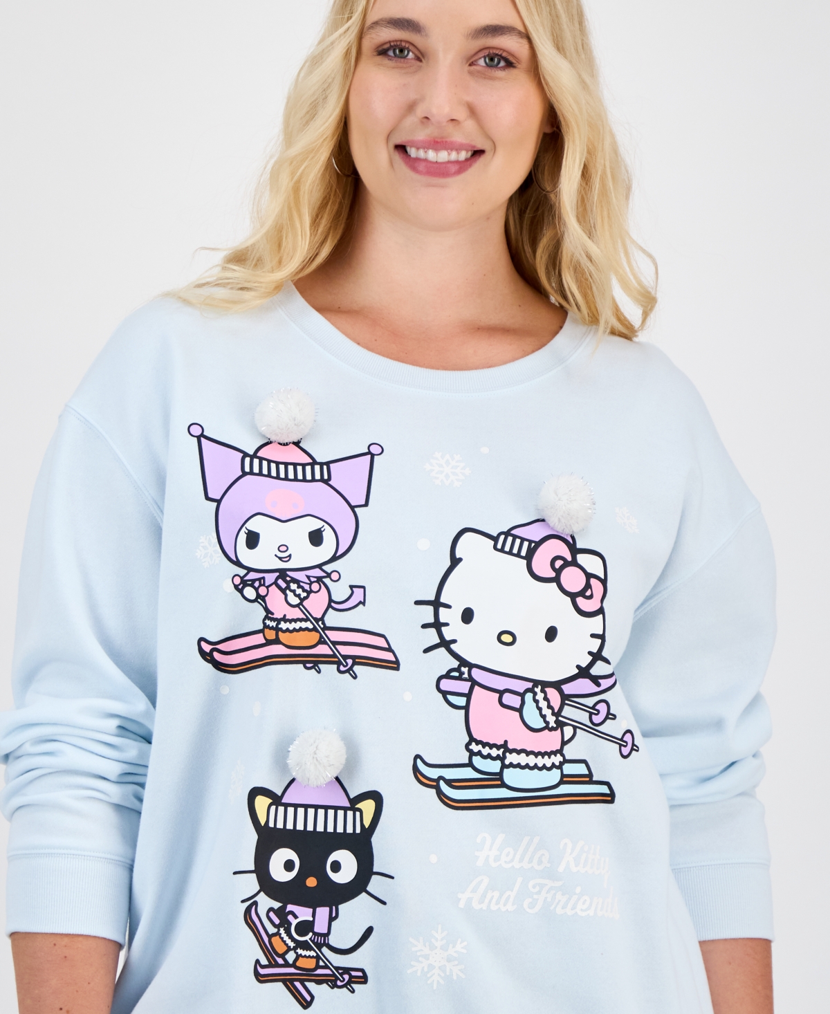 Trendy Plus Hello Kitty & Friends Skiing Graphic Sweatshirt