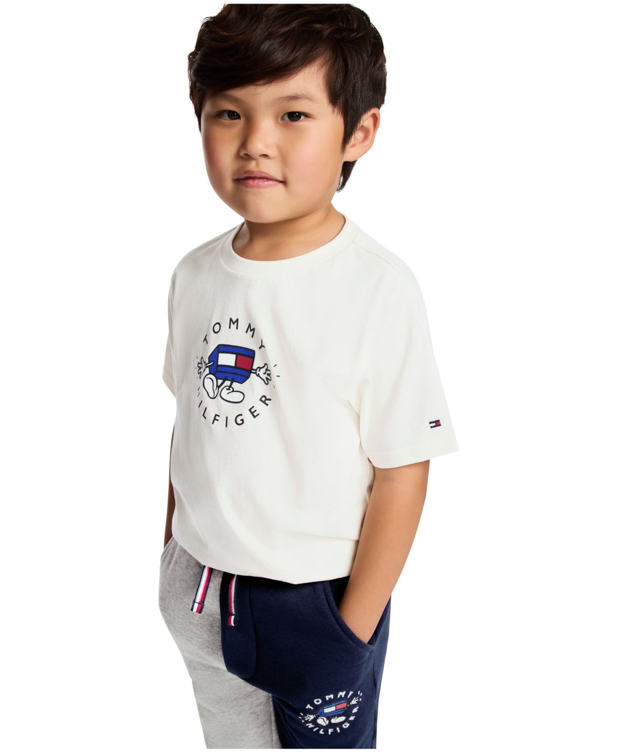 Tommy Hilfiger Toddler And Little Boys Crewneck T-shirt In White