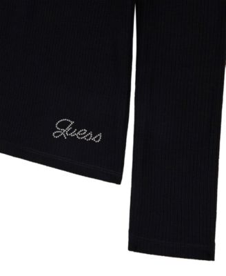 Girls' 7-16 Mini Me Style Stretch Rib Long Sleeve T-Shirt