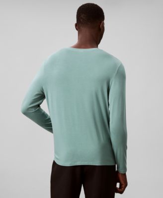 Men's Henley Neck Sleep Top