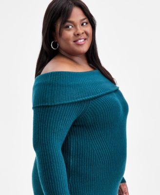 Trendy Plus Size Merlyn Off-The-Shoulder Dress