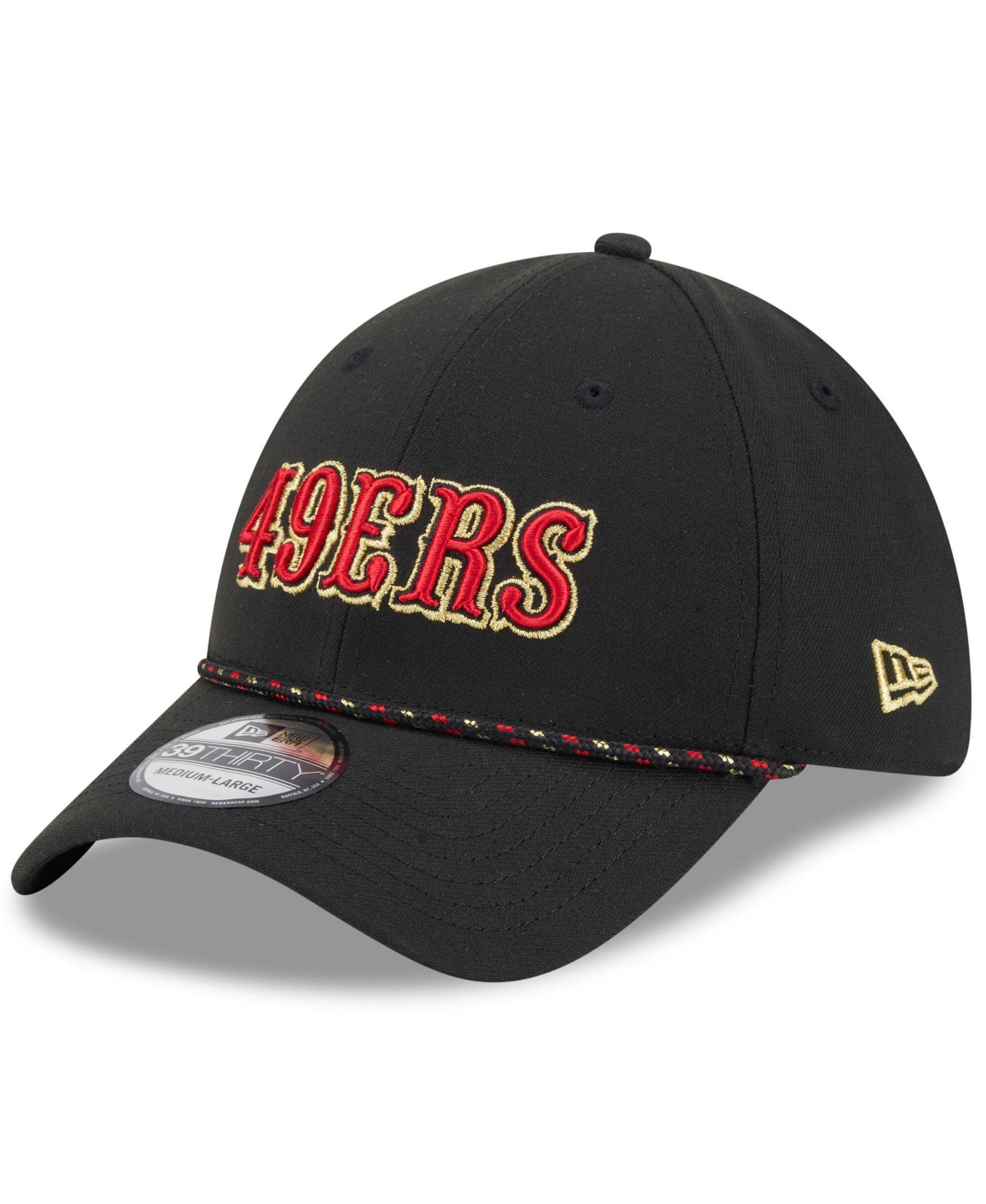 New Era Men's Black San Francisco 49ers 2025 Nfl Rivalries Sideline 39THIRTY Flex Hat