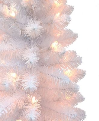 3' Pre-Lit Tree with 50 Underwriters Laboratories Clear Incandescent Lights and Burlap Base, 97 Tips
