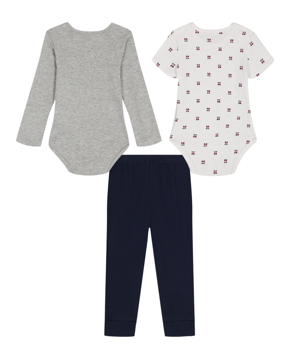 Tommy Hilfiger Baby Boys 3-piece Long Sleeve Bodysuit, Short Sleeve Bodysuit And Joggers Set In Black