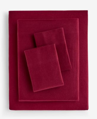 Charter Club - Solid Flannel Cotton Sheet Sets, Created for Macy's