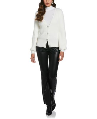 Petite Jewel Button Long Sleeve Cardigan Sweater