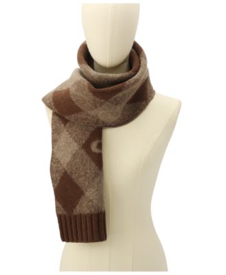 Argyle Knit Stretch-Fit Muffler