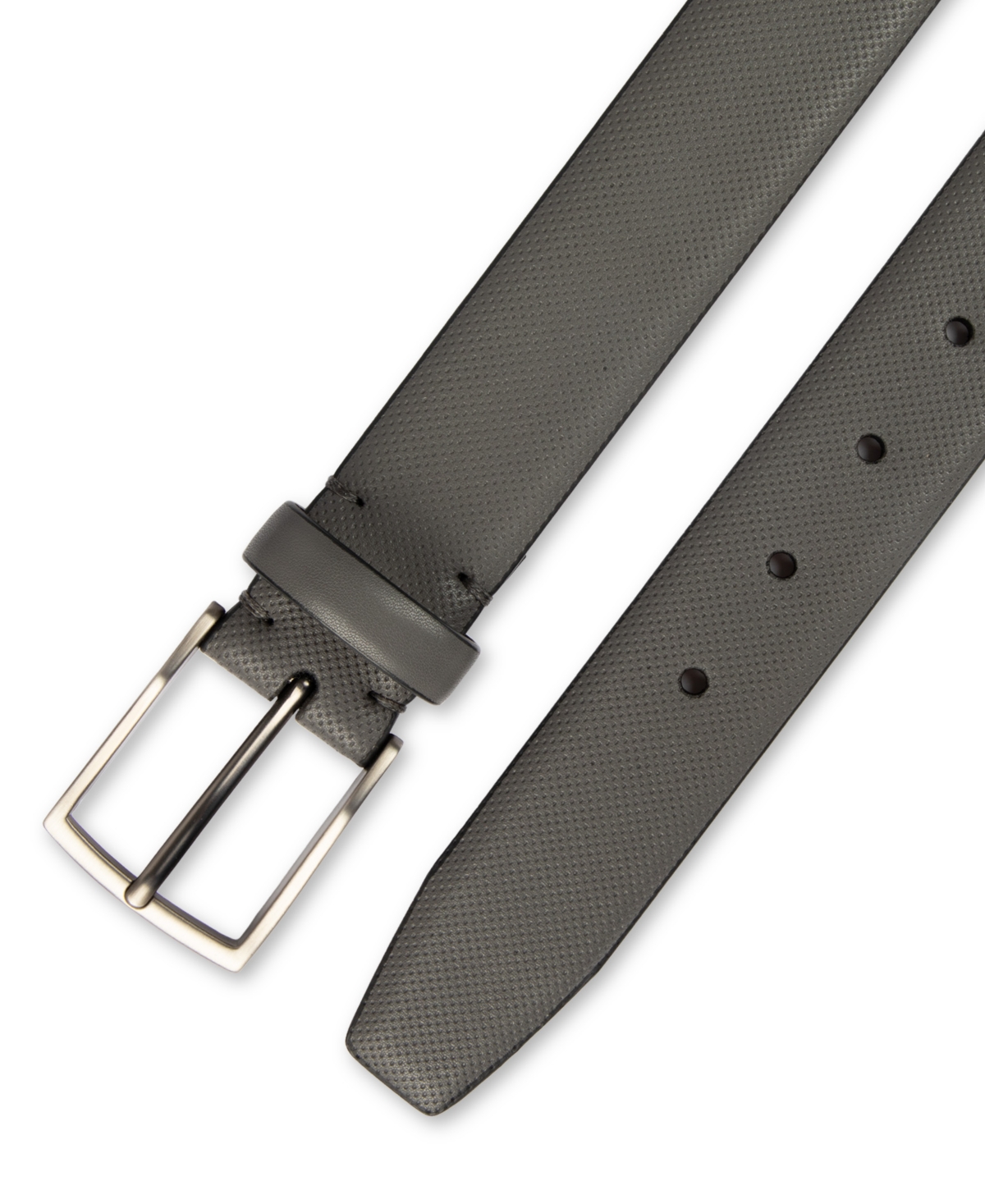Alfani Men's Alfatech Stretch Dress Belt In Gray