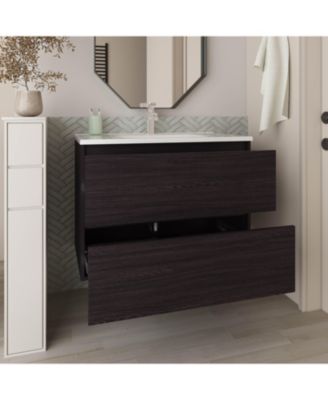 Depew Bathroom Vanity, 2 Drawers, White