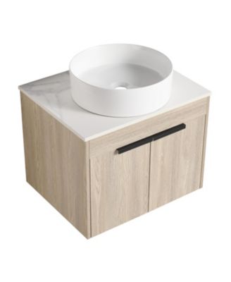 Streamdale 24" Modern Design Float Bathroom Vanity With Ceramic Basin Set