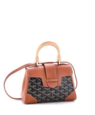 Mini Saigon Top Handle Bag Coated Canvas with Leather