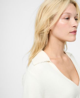 Women's Sloane Knit Collar V-Neck Sweater