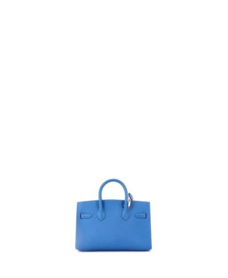 Birkin Tiny Handbag Blue Epsom with Palladium Hardware
