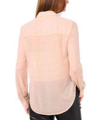 Women's Collar Neck Button Front Top