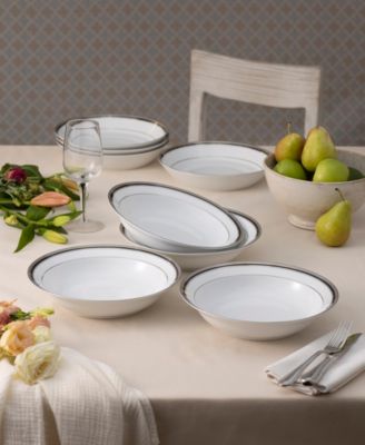 Austin Platinum Set of 4 Rim Dinner Bowls, 10", 25 oz.