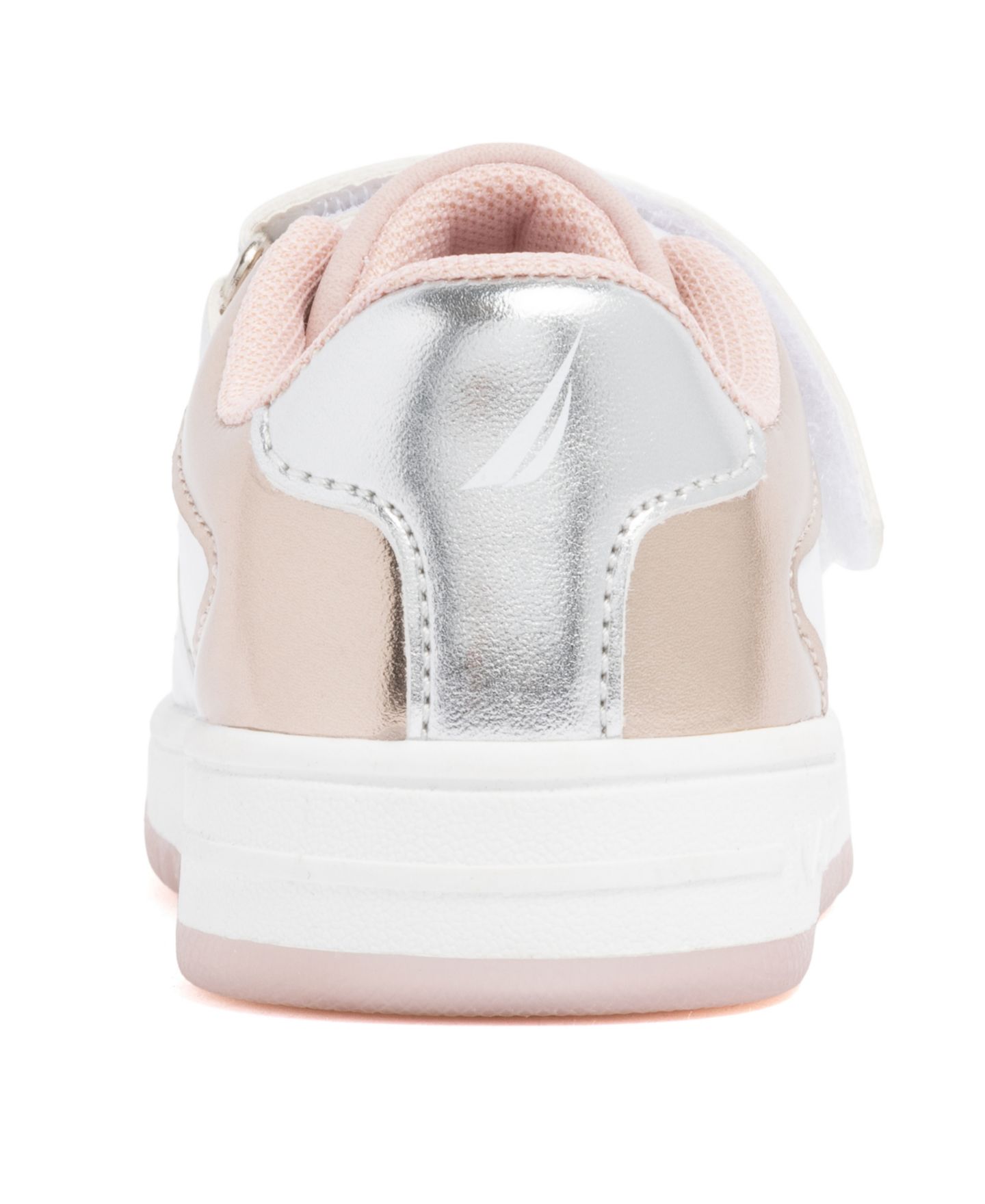 Кроссовки Nautica Stafford Casual Hook & Loop Sneakers для девочек, цвет: Серебряный / Розовый золотой — фото 3