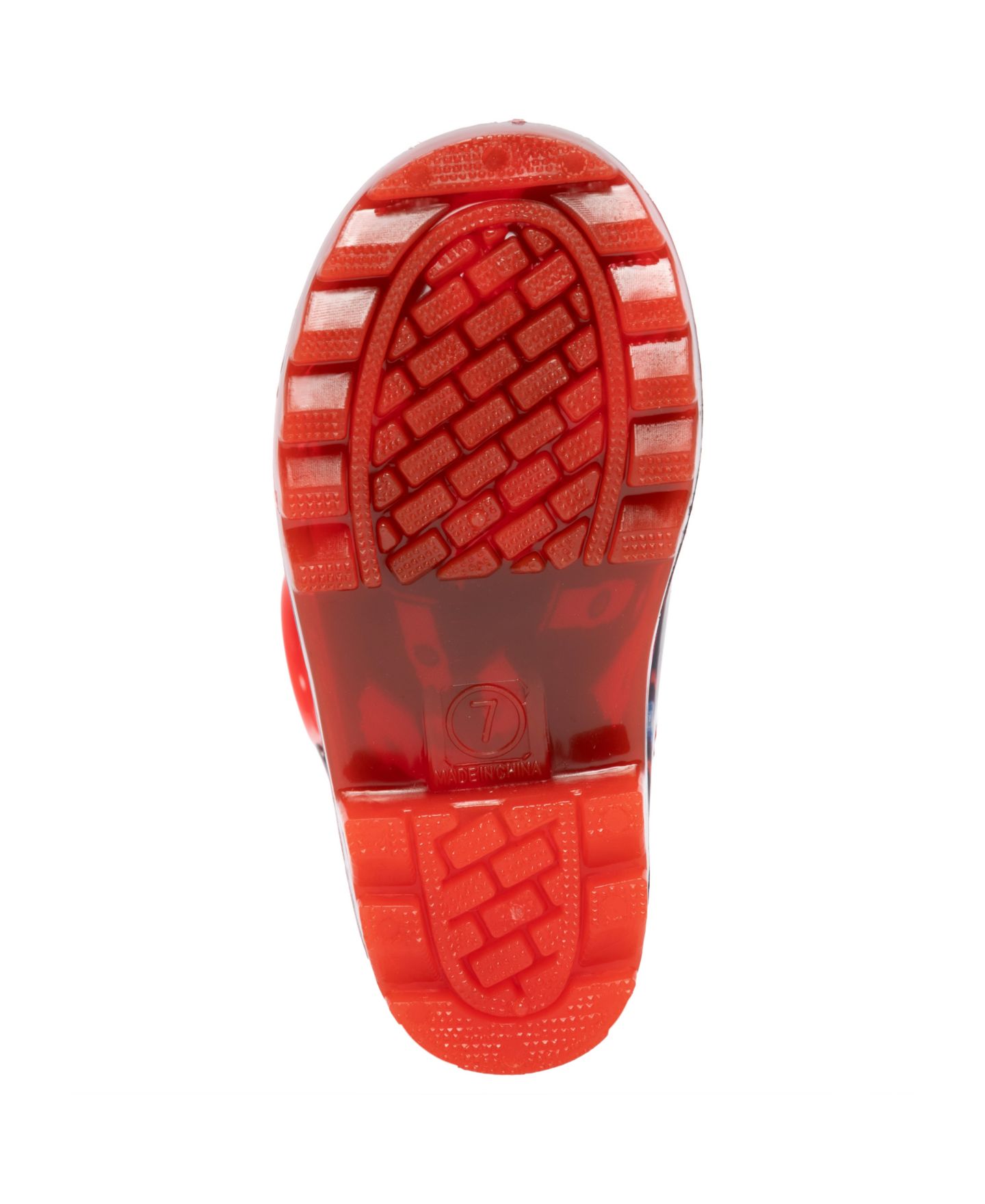Ботинки London Fog Sven Printed Light-Up Rain Boots для мальчиков-малышей, цвет: Чёрный / Красный — фото 5