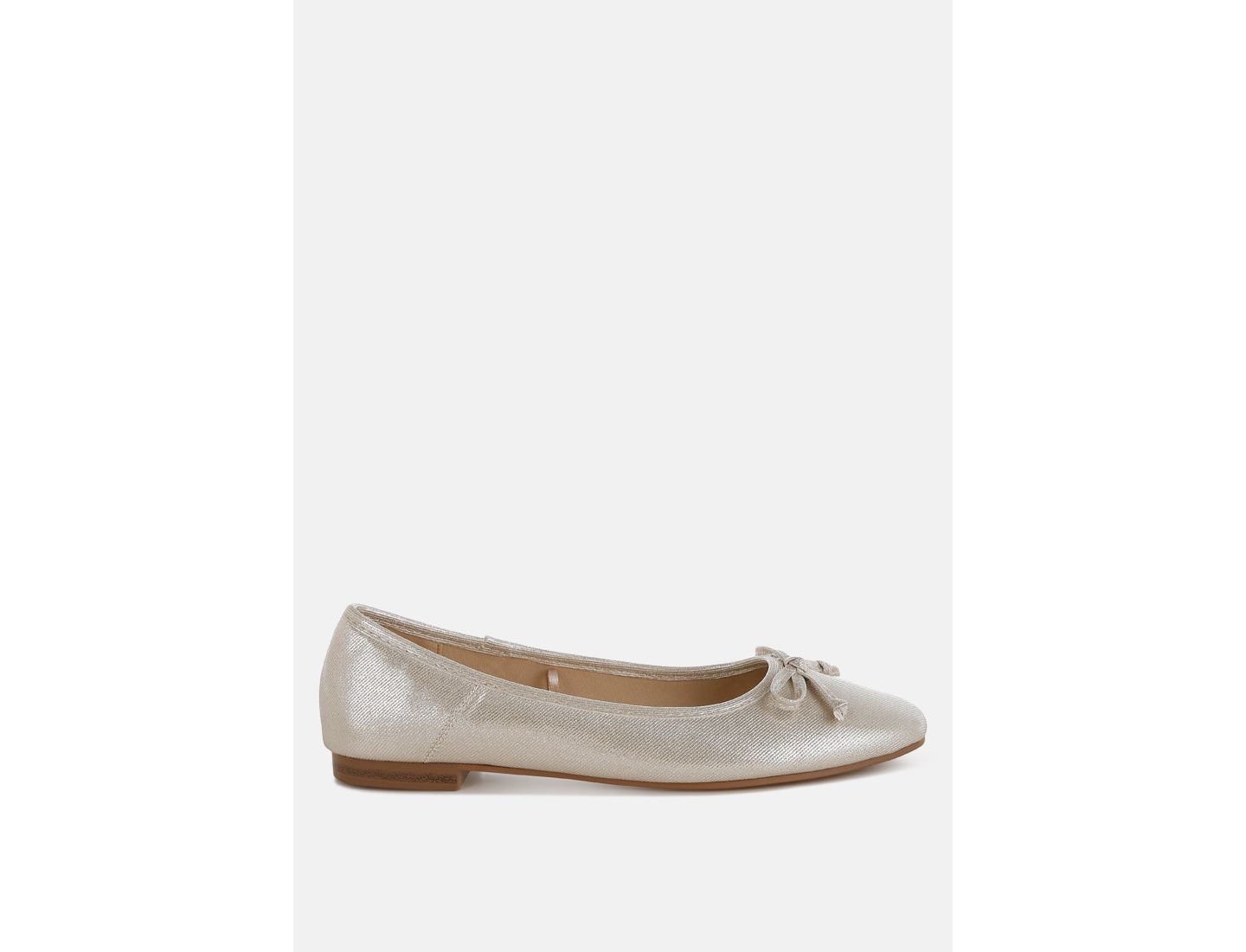 Женские балетки Rag & Co Agshin Metallic Ballet Flats, цвет: Золотой — фото 6