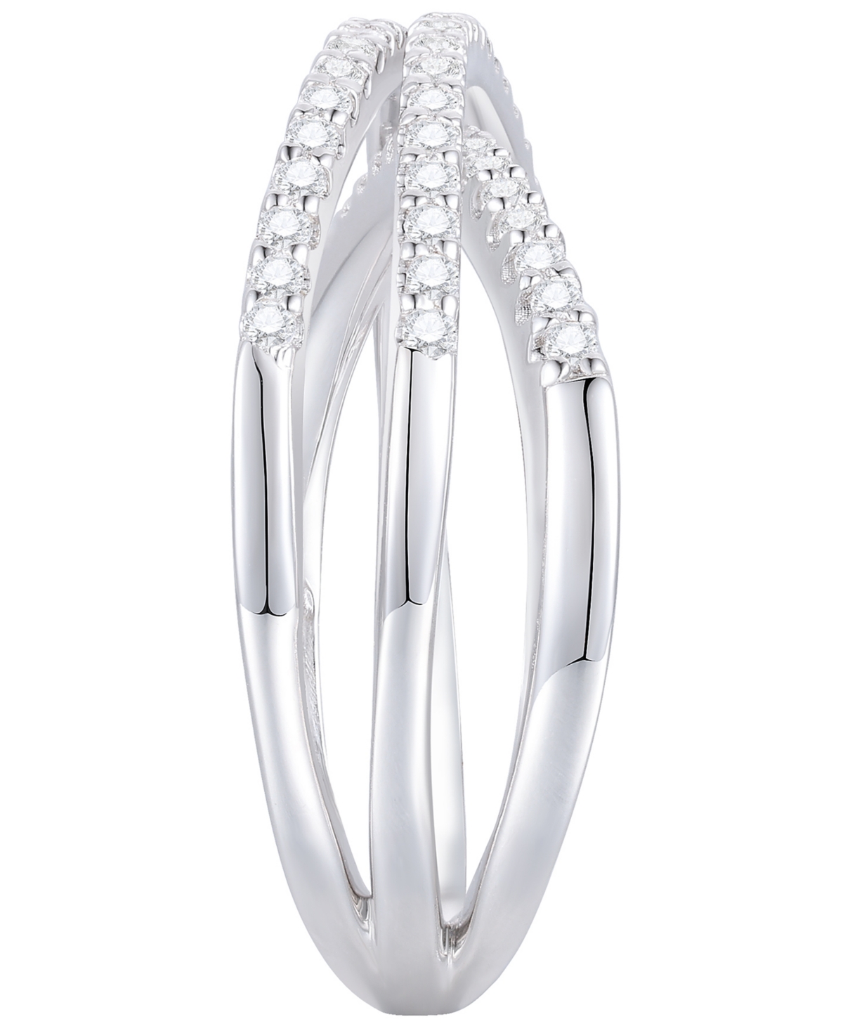 Macy's Diamond Ring (1/2 Ct. T.w.) In Sterling Silver In Silver