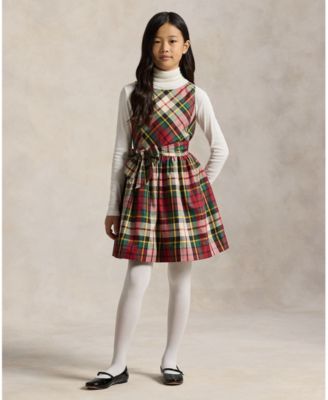 Girls' 7-16 Sleeveless Plaid Taffeta Dress