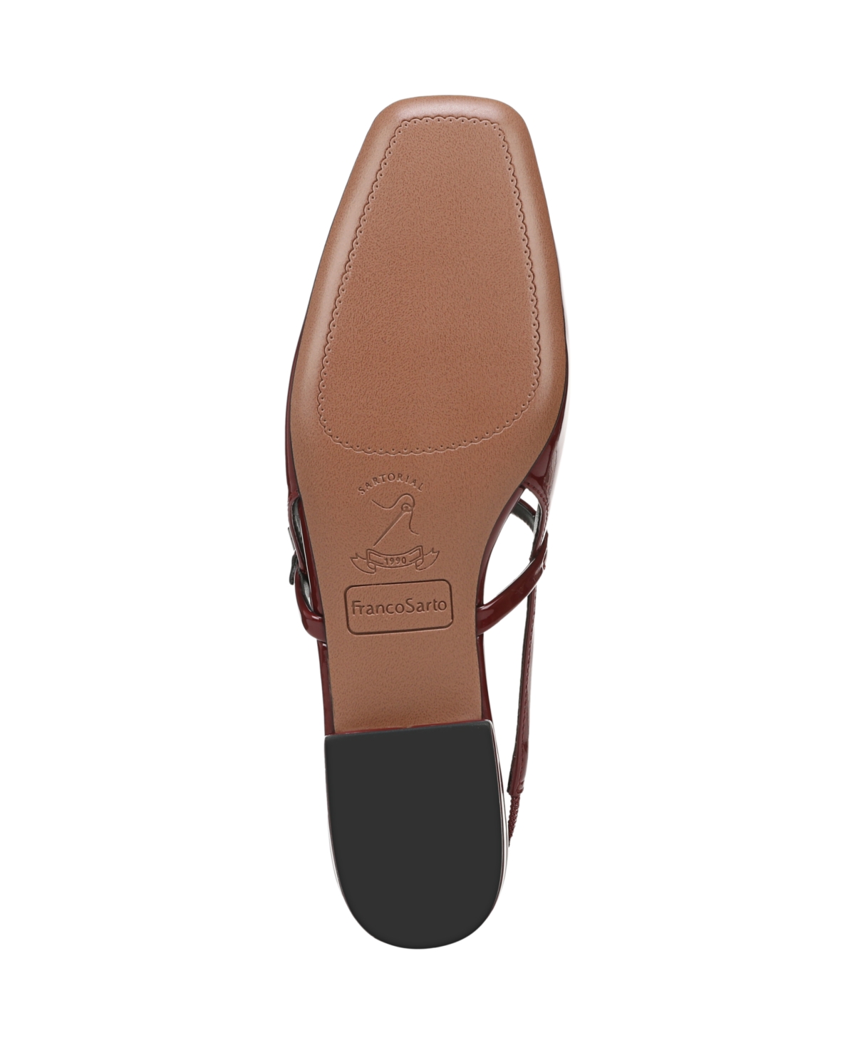 Franco Sarto Women's Destin Square Toe Mary Jane Slingback Flats In Burgundy