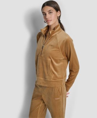 Women's Platinum Velour Embroidered Logo Sweatshirt