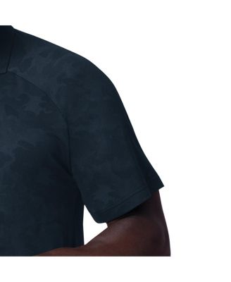 Men's Navy Chicago Bears Baseline Raglan Polo Shirt