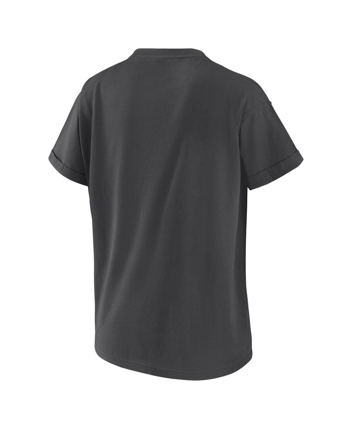 Wear By Erin Andrews Women'scharcoal Arizona Diamondbacks Domestic Box Color Boyfriend T-shirt In Gray