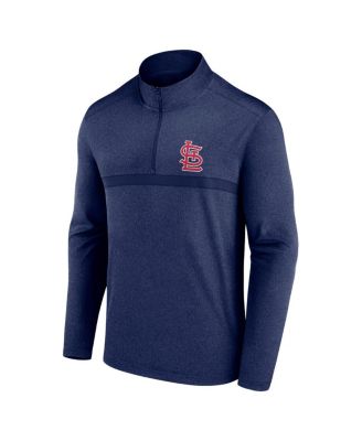 Men's&nbsp;Heather Navy St. Louis Cardinals Head-to-Head Quarter-Zip Pullover Hoodie