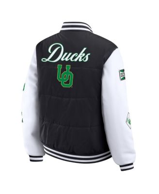 Women's Black Oregon Ducks Varsity Puffer Jacket