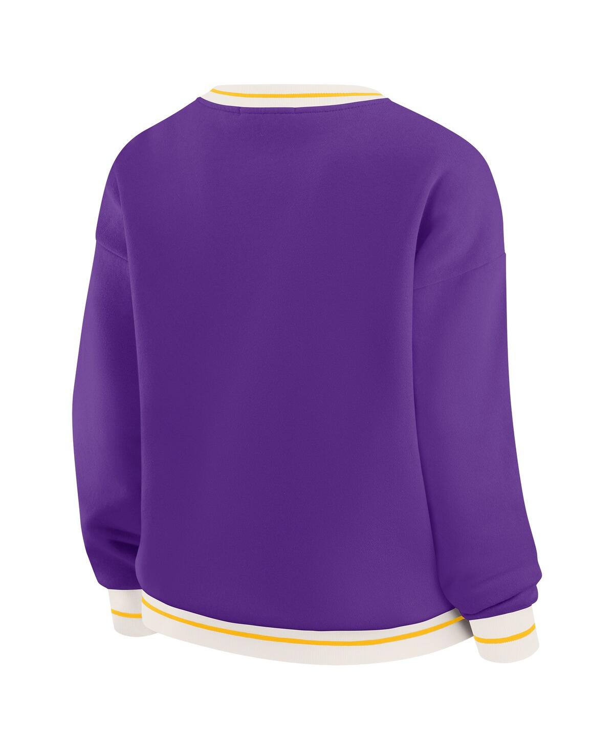 Wear By Erin Andrews Women'spurple Lsu Tigers Seal Sweatshirt In Purple