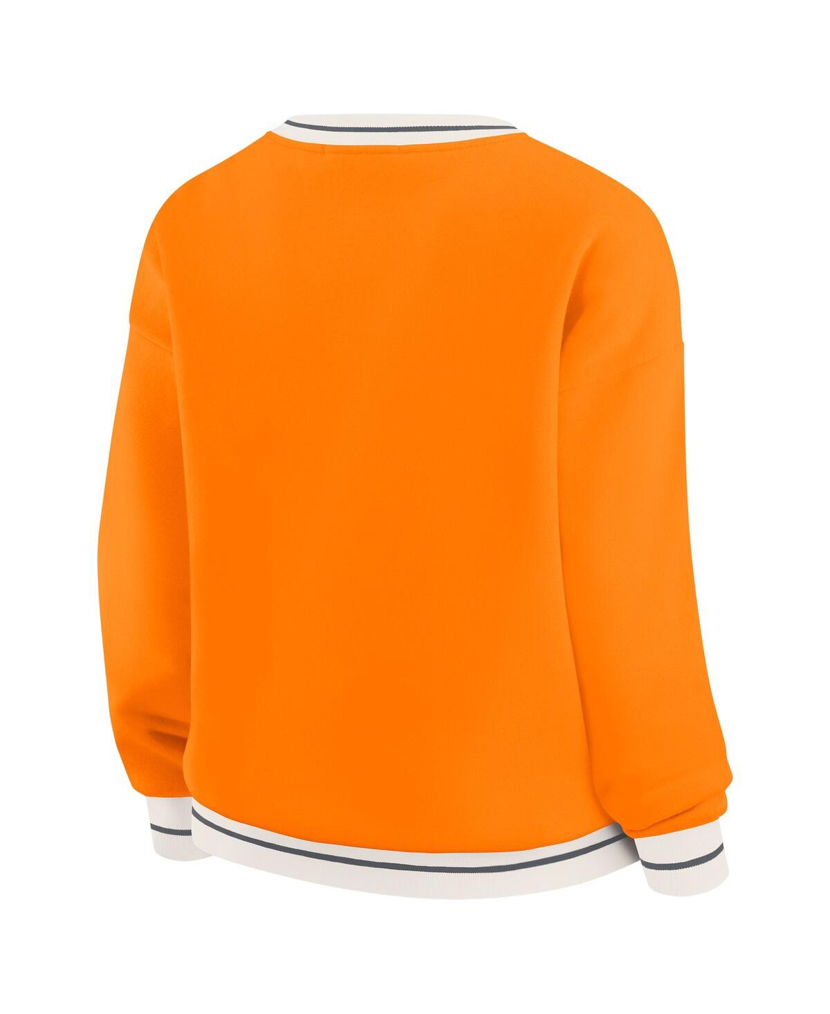 Wear By Erin Andrews Women'stennessee Orange Tennessee Volunteers Seal Sweatshirt In Orange