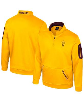 Colosseum - Men's Gold Arizona State Sun Devils Mainframe Quarter-Zip Fleece Jacket