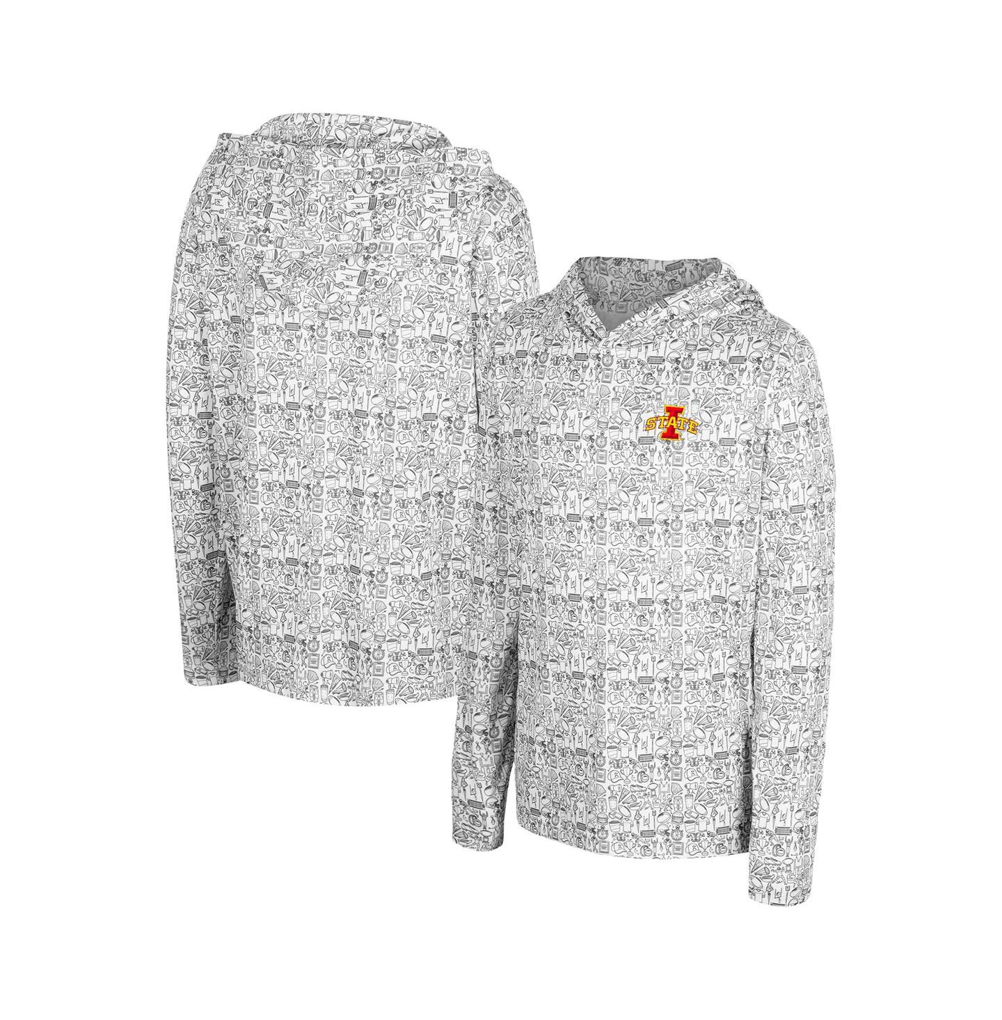 Детское худи Colosseum Black Iowa State Cyclones All-Over Print — фото 1