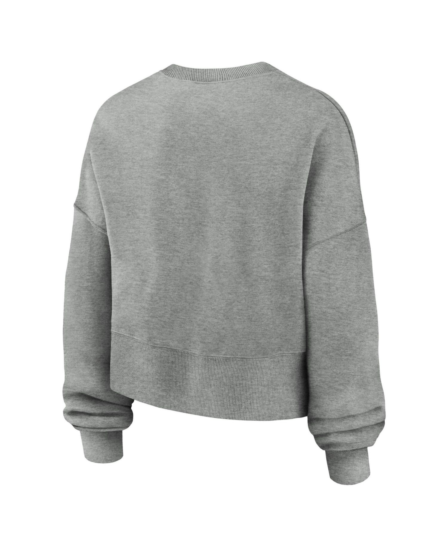 Women's Heather Gray Texas Longhorns Oversized Phoenix Arch Pullover Sweatshirt