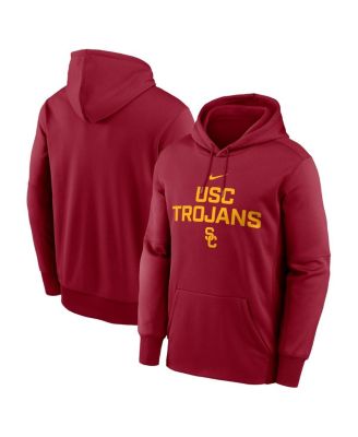 Nike - Men's Cardinal USC Trojans Team Stacked Performance Pullover Hoodie