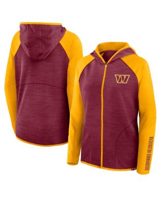 Fanatics - Women's Burgundy/Gold Washington Commanders Redzone End Around Pass Raglan Full-Zip Hoodie