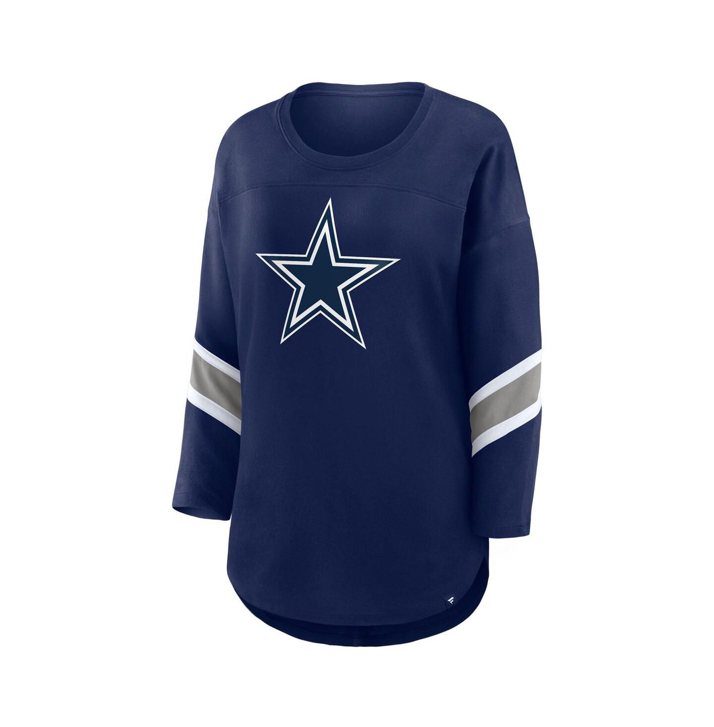Женская футболка Fanatics Navy Dallas Cowboys Redzone 3/4-Sleeve — фото 2