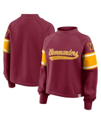 Fanatics - Women's Burgundy Washington Commanders Oversized Hometown Toss Sweep Mock Neck Pullover