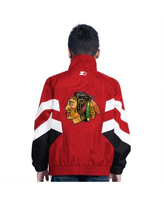 Big Boys and Girls&nbsp;Red Chicago Blackhawks Prospect Half-Zip Pullover Top