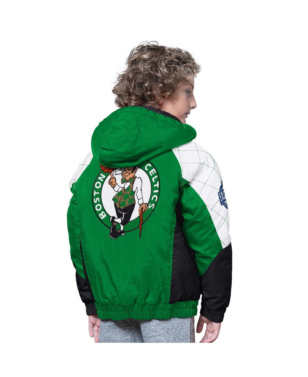Starter Big Boys and Girls Kelly Green/Black Boston Celtics All Time Pro Jr. Full-Zip Jacket