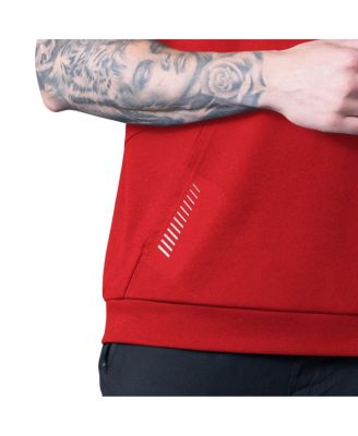 Men's Scarlet San Francisco 49ers Tri-Blend Rebound Sleeveless Hoodie